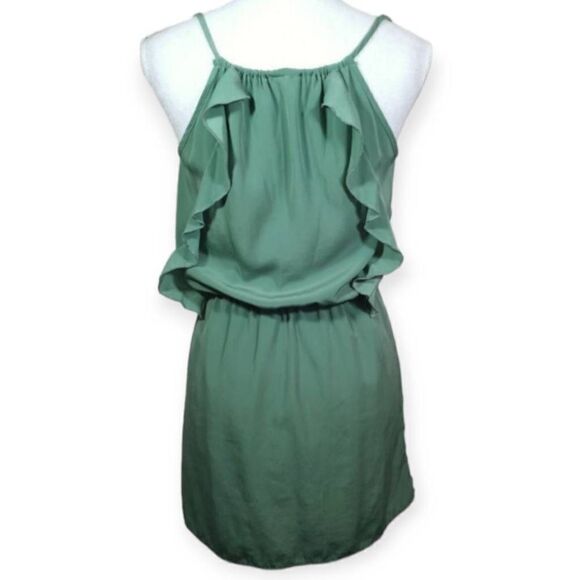 GLAM SAGE GREEN RUFFLE DRESS SZ.S EUC. - Picture 5 of 7
